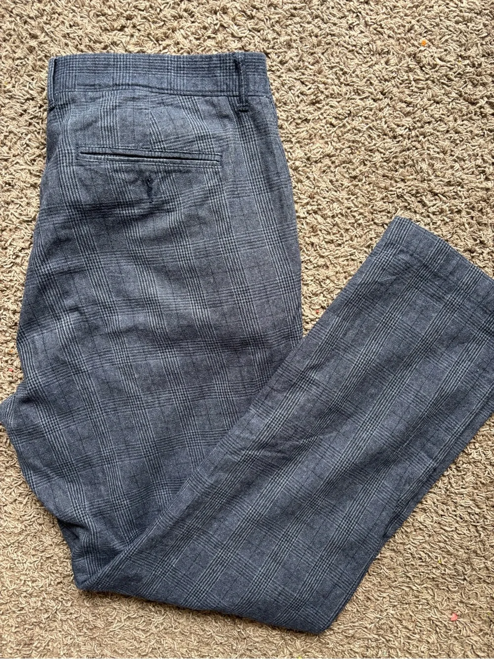 J. Crew Stretch Plaid Trousers in Dark Charcoal